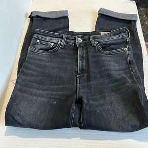 Rag & Bone Black Distressed Torn Jeans